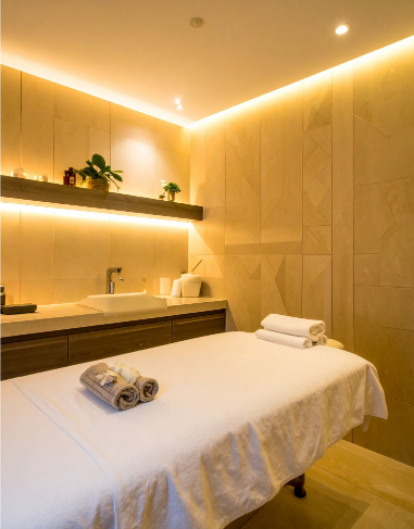 Treatment room at Happy Feet Spa