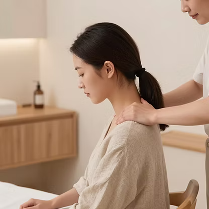 Chair massage, back focus